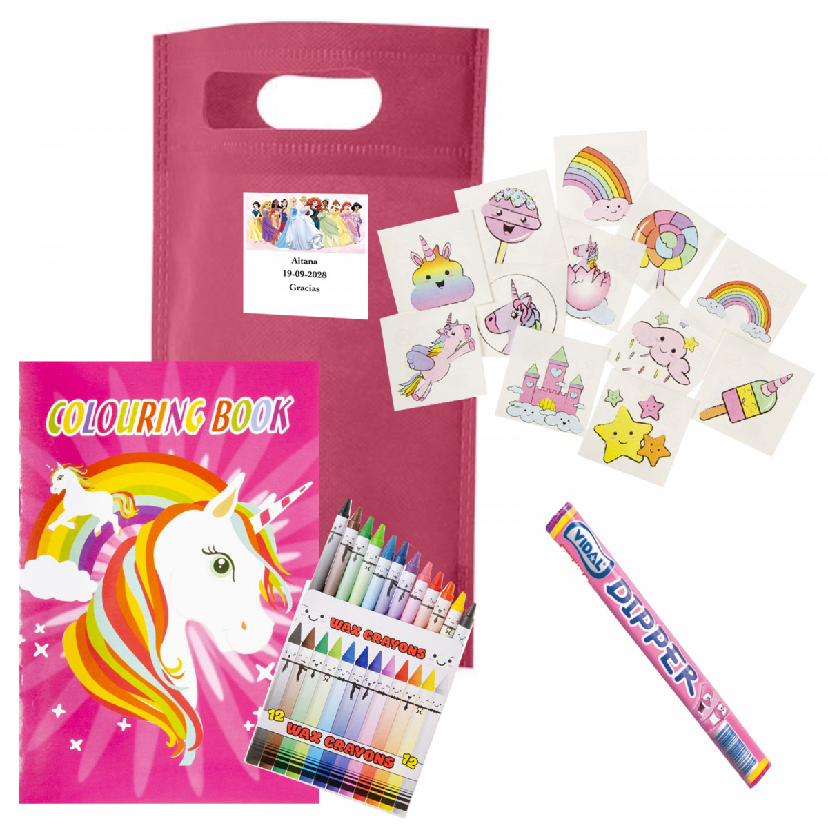 Princeses sac personnalisée avec des cadeaux