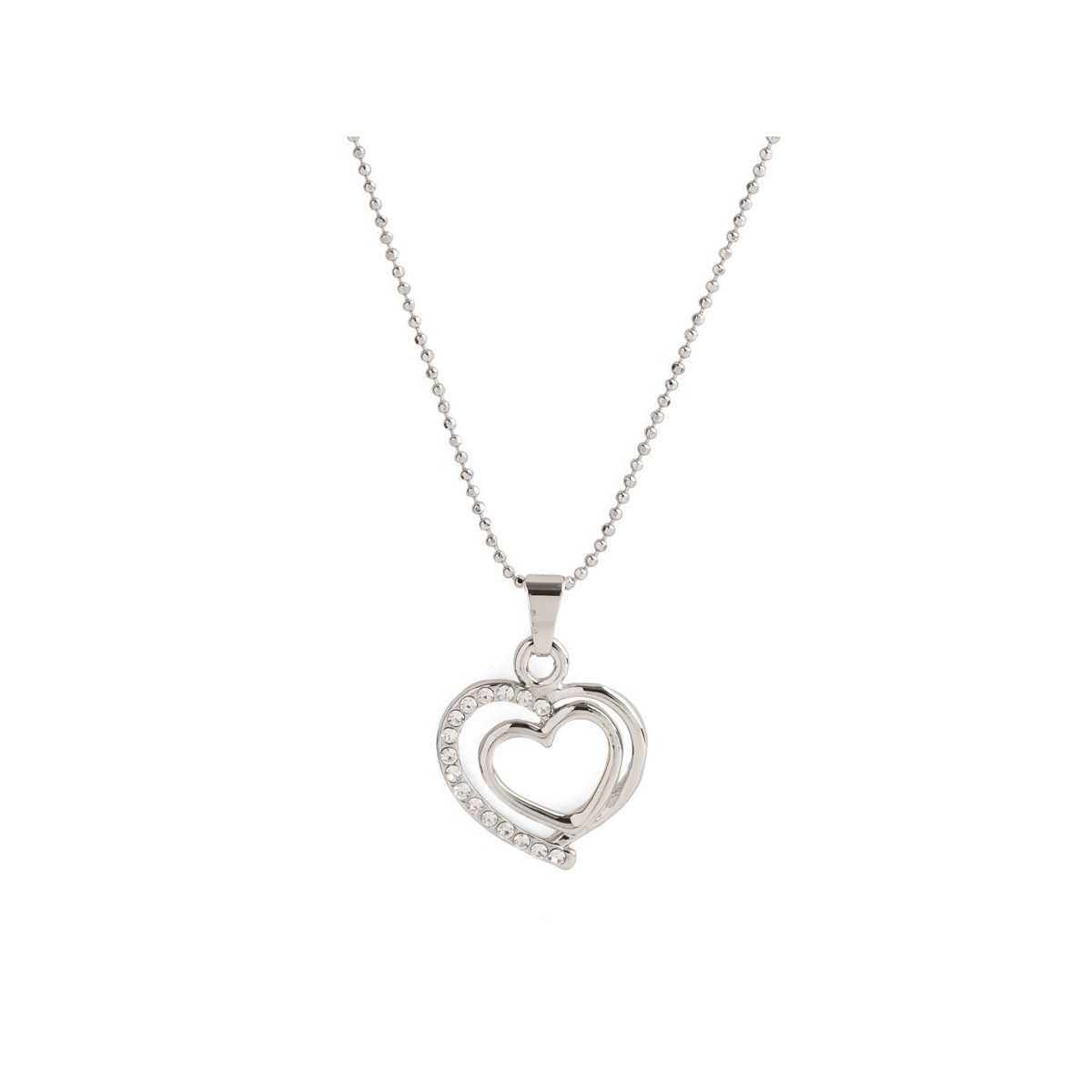 Pendentif double coeur