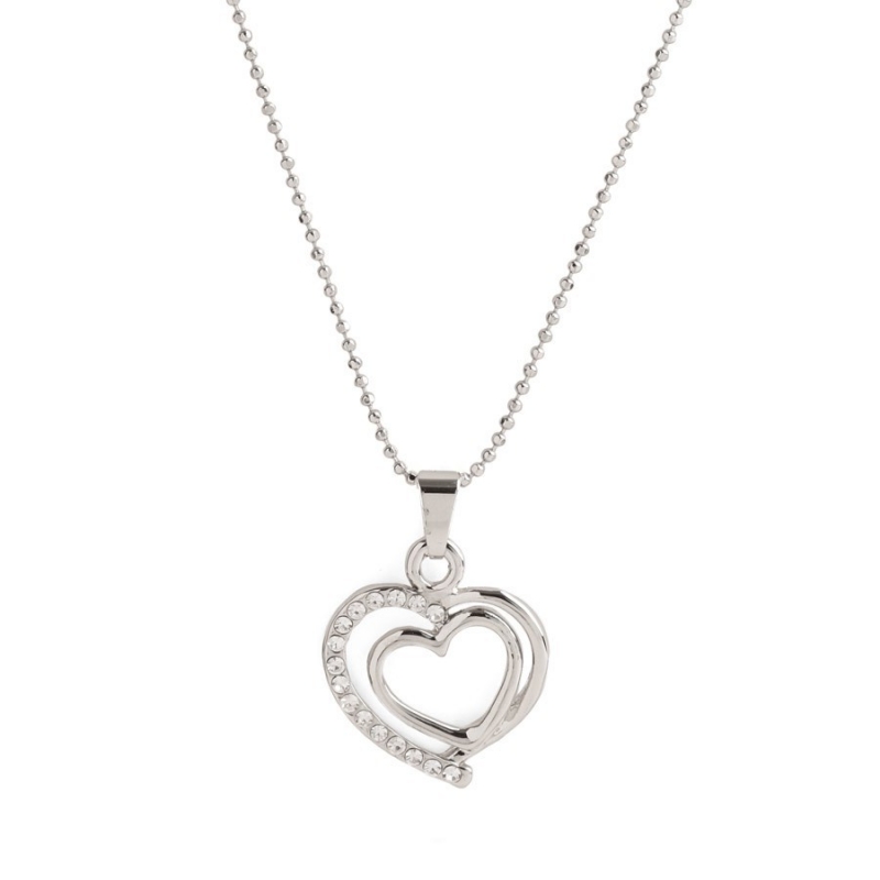 Pendentif double coeur