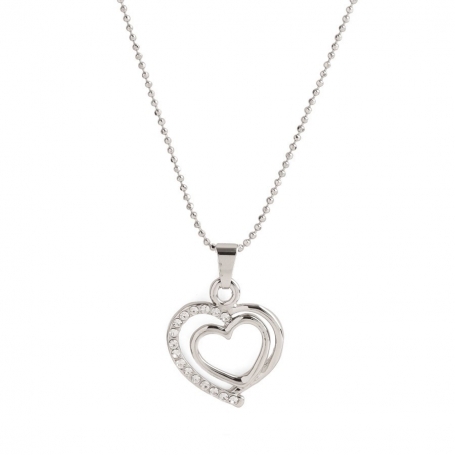 Pendentif double coeur