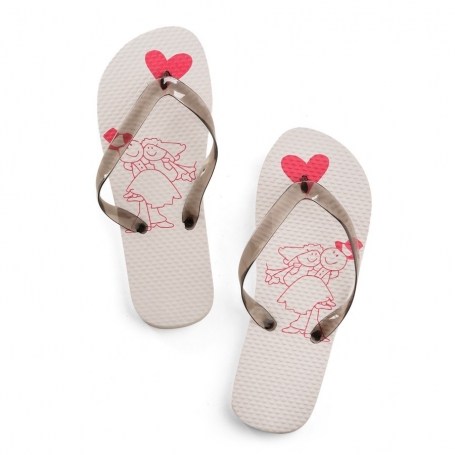 Chaussons avec des mariés pour les mariages