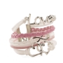 Multi bracelets Love en tons rose et blanc Un détail romantique et élégant