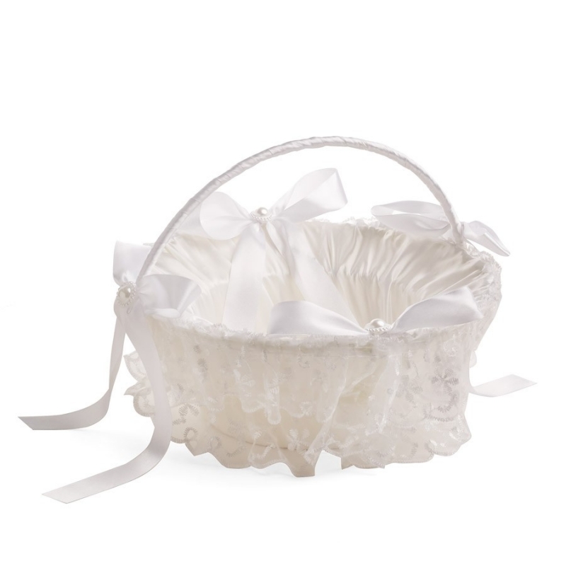 Panier blanc mariage