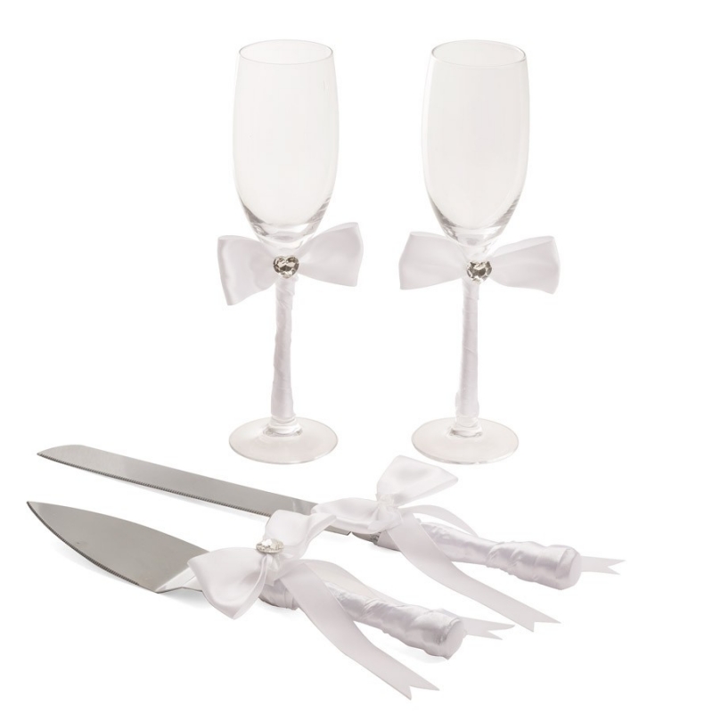Couteau à Gâteau Et Pelle à Gâteau Avec Verres Couteau à Gâteau Et Pelle à Gâteau Avec Verres