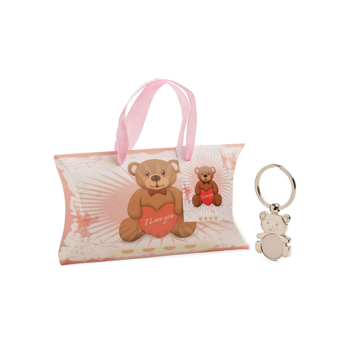 Porte-clés ours en métal