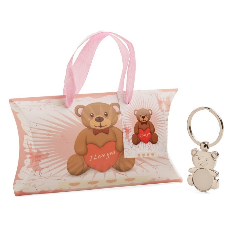 Porte-clés ours en métal