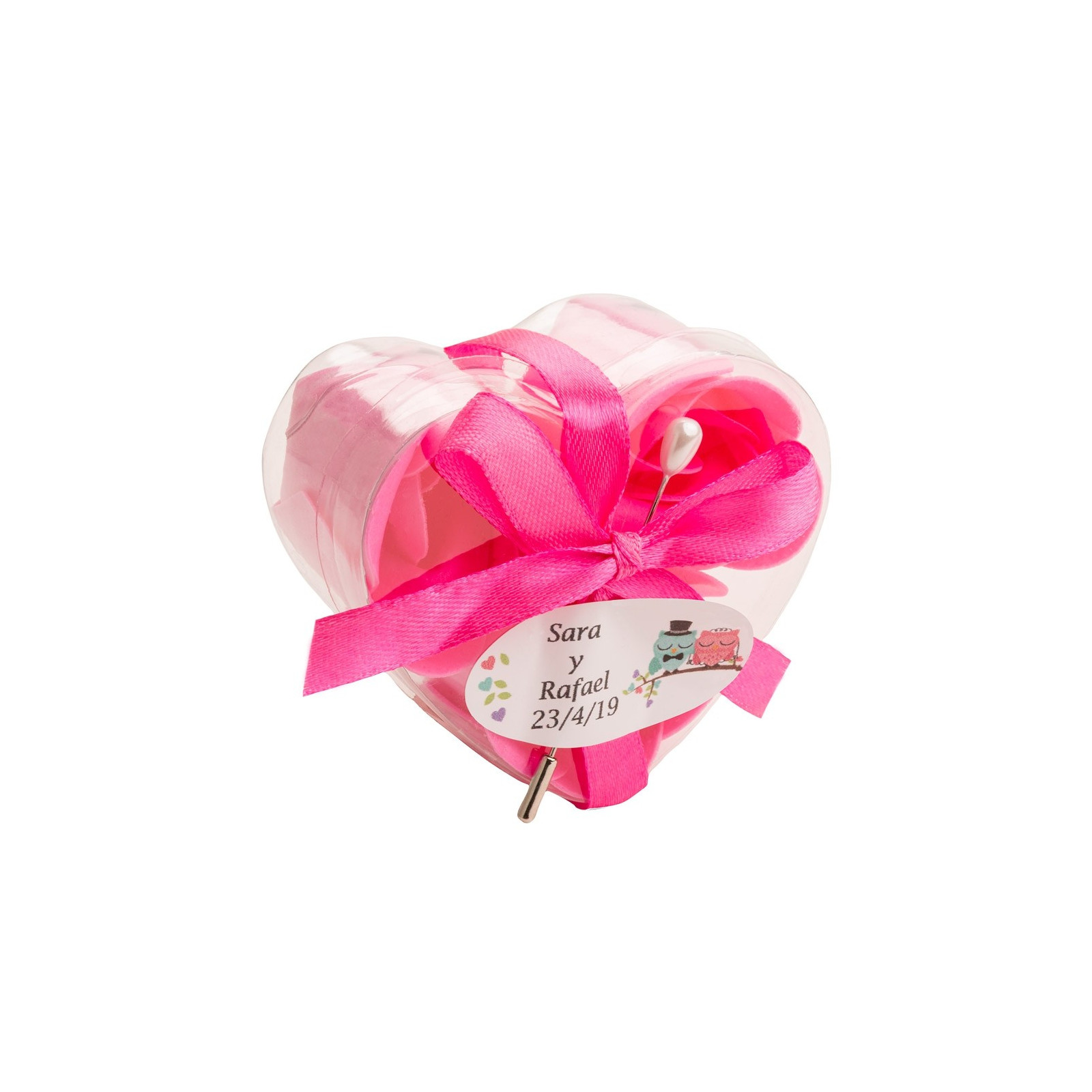 Fleurs de savon cadeaux invités mariage personnalisés