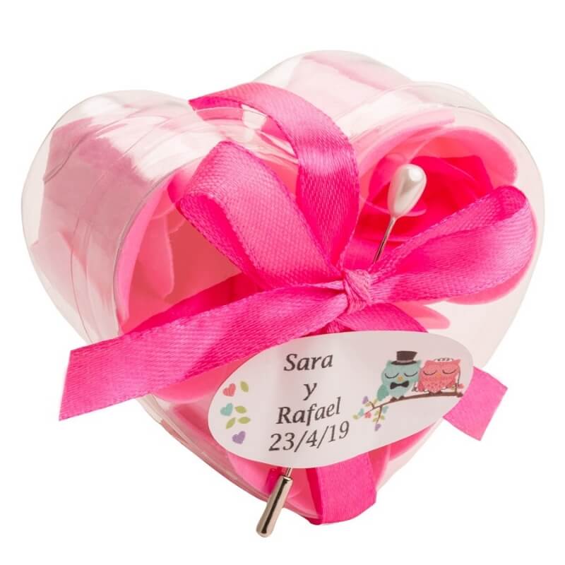 Fleurs de savon cadeaux invités mariage personnalisés