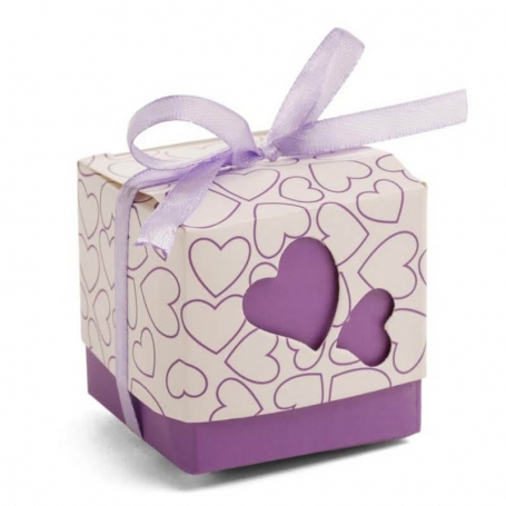 Boîtes à bonbons personnalisées et décorées pour le baptême d'une fille