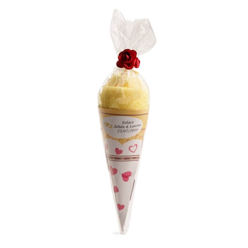 Serviette cadeau de mariage personnalisée
