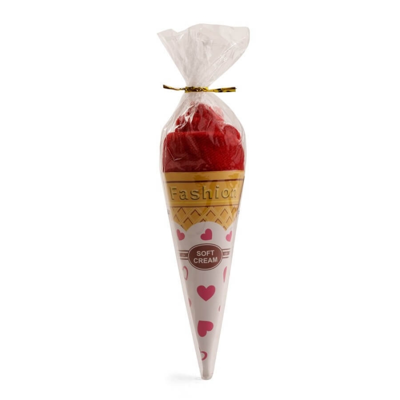 Serviettes en forme de glace rouge passion