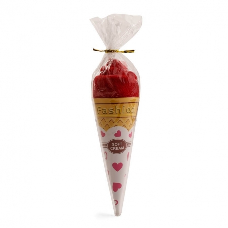 Serviettes en forme de glace rouge passion