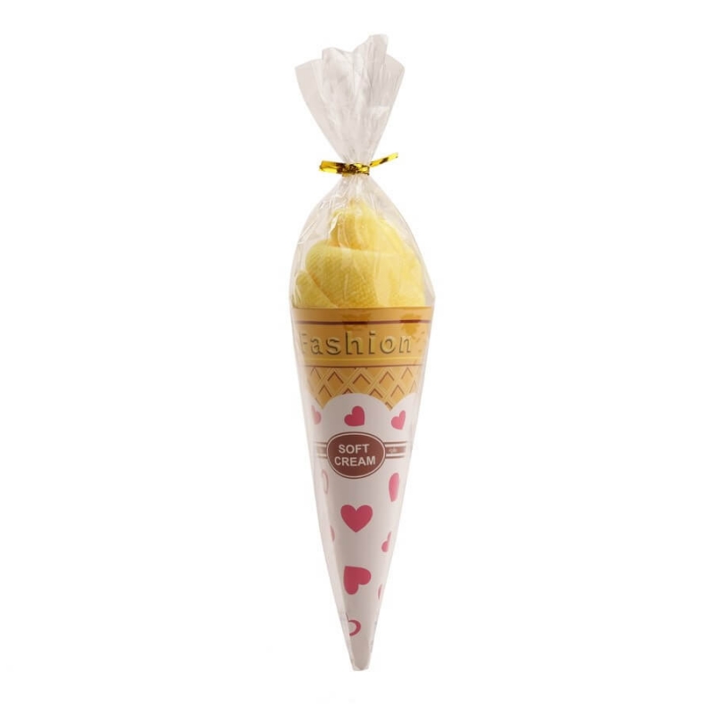 Serviettes en forme de glace à la vanille