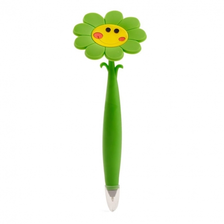 Stylo avec une forme amusante à offrir, forme de fleur avec un visage souriant