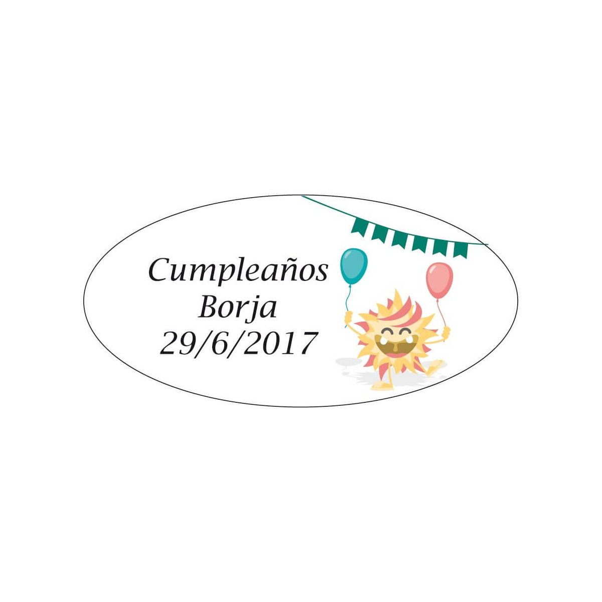 Stickers personnalisés pour anniversaire
