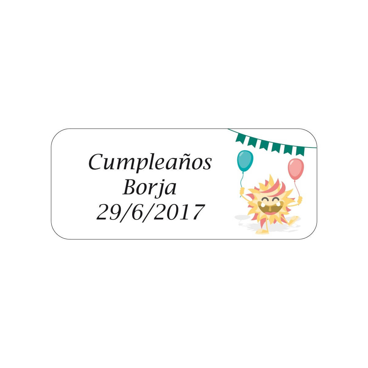 Étiquettes d'anniversaire