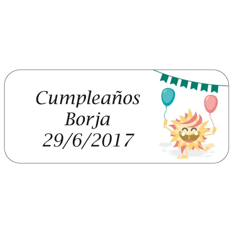 Étiquettes d'anniversaire