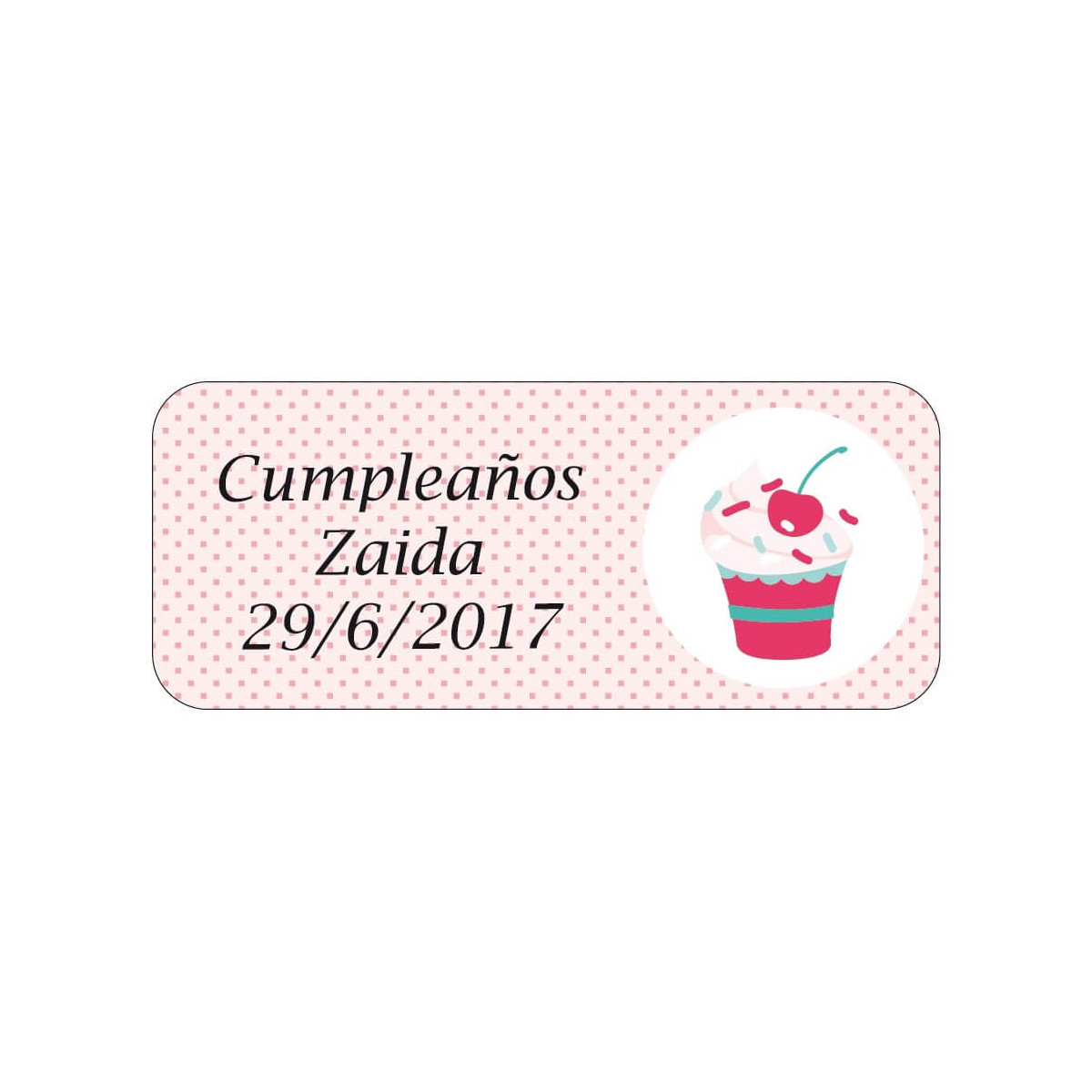 Étiquette d'anniversaire
