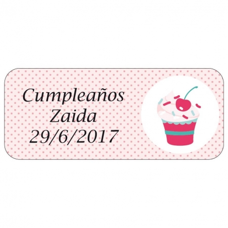 Étiquette d'anniversaire
