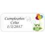 Étiquette personnalisée pour événements design hibou