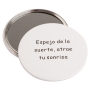 Miroir de sac à main blanc avec phrase