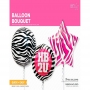 Bouquet de Ballons Métalliques Zebra Décoration Originale pour Anniversaire
