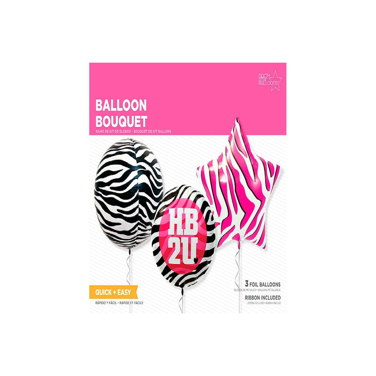 Bouquet de Ballons Métalliques Zebra Décoration Originale pour Anniversaire