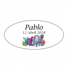 Etiquettes Personnalisees Trolls Autocollants D Anniversaire 4 2 X 2 2 Adhesif