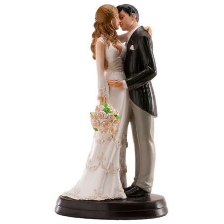 Figurines de mariés élégants pour le gâteau de mariage