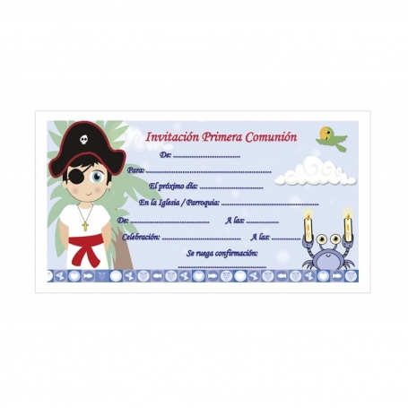Pack de 10 invitations de communions à personnaliser
