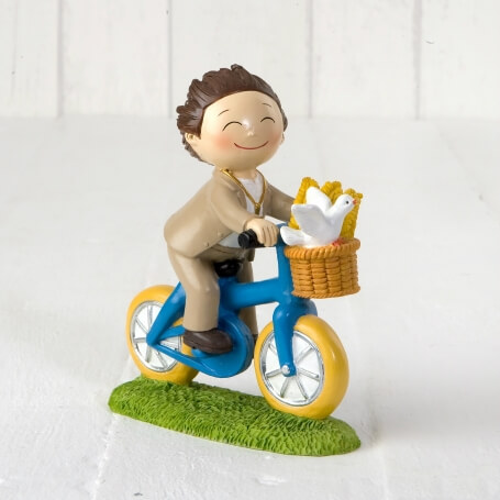 Figurine Communion Garçon Vélo
