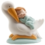 Figurines de cigogne et de bébé pour gâteaux de baptême bon marché