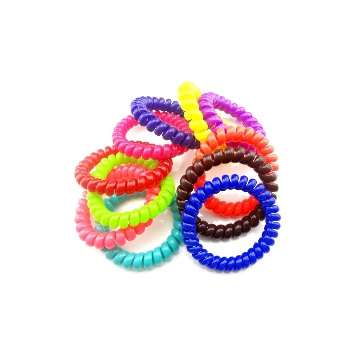Bracelets spirales colorés pour enfants Amusants, confortables et résistants