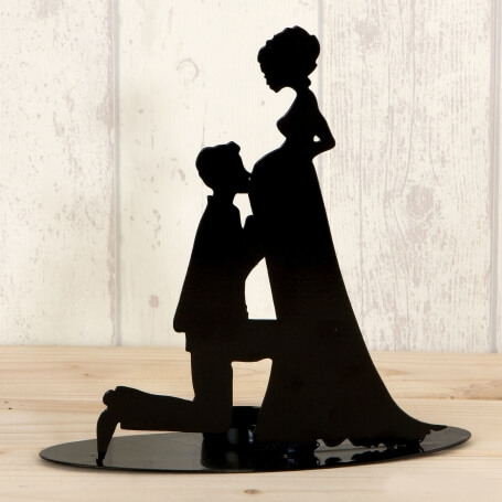 Figure de fiancée enceinte pour gâteau de mariage