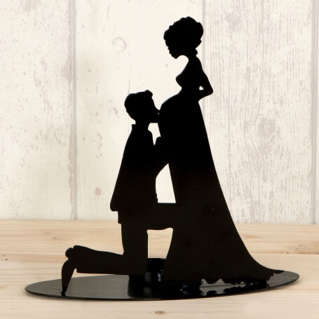 Figurine de gâteau de mariage enceinte