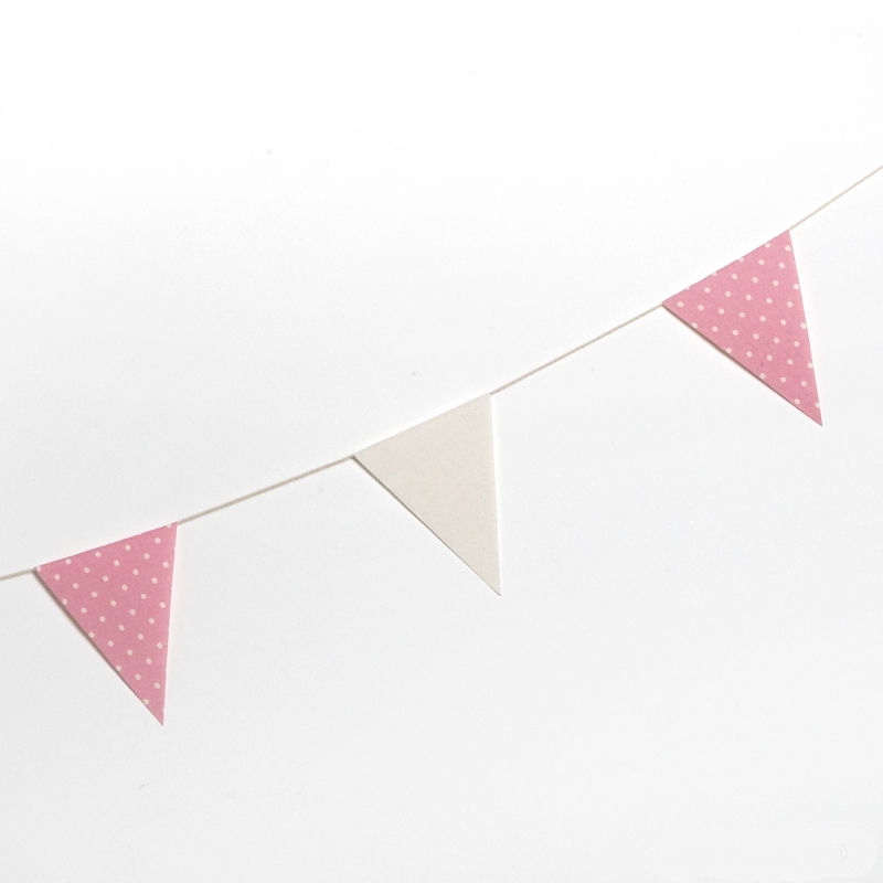 Guirlande de Fanions Tissus Rose Guirlande de Fanions Tissus Rose