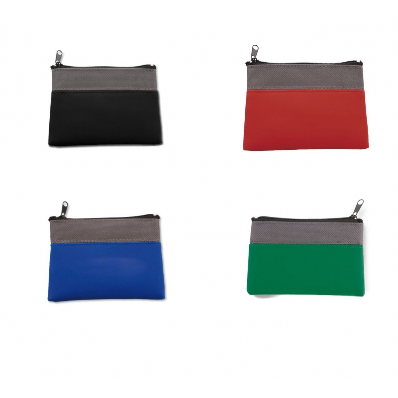 Portefeuille bicolore avec fermeture éclair Design moderne et pratique en plusieurs couleurs