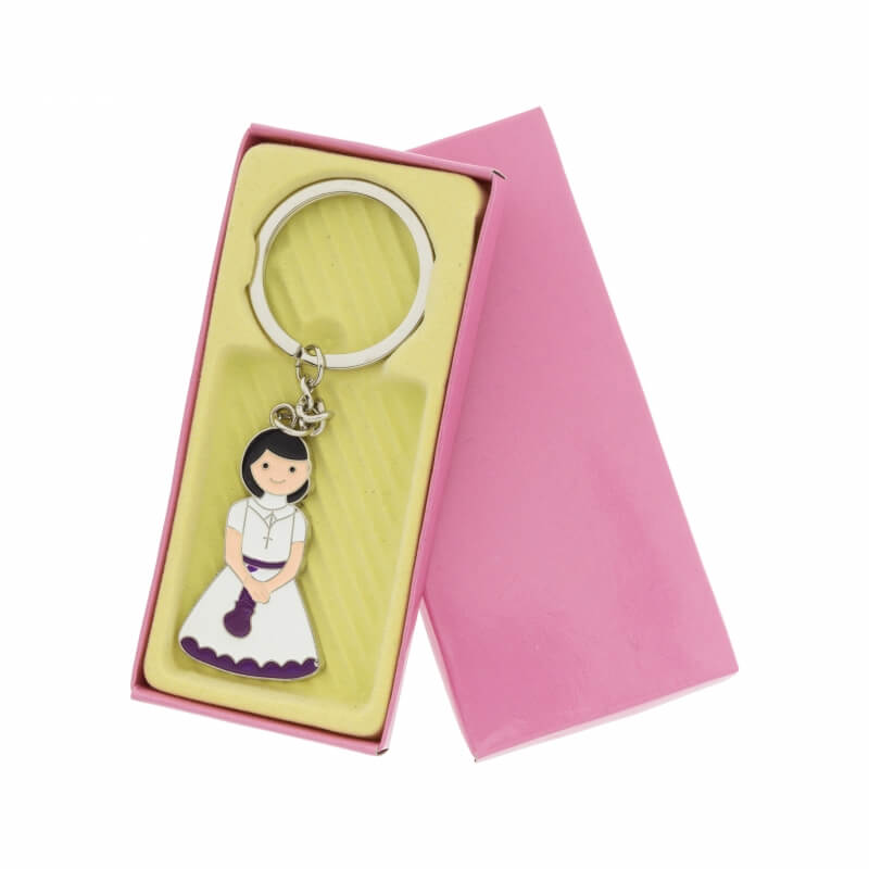 Porte cle fille communion