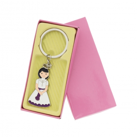 Porte cle fille communion