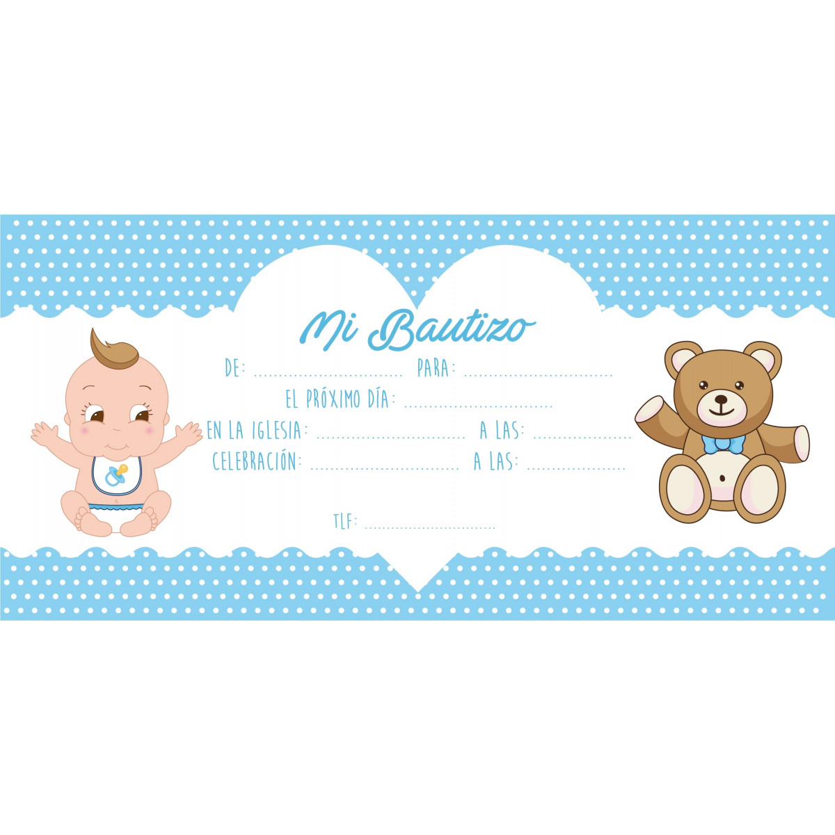 Invitations de baptême garçon