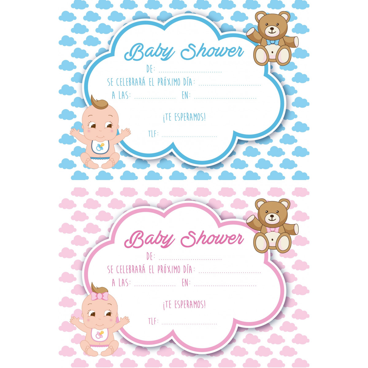 Invitations de baby shower