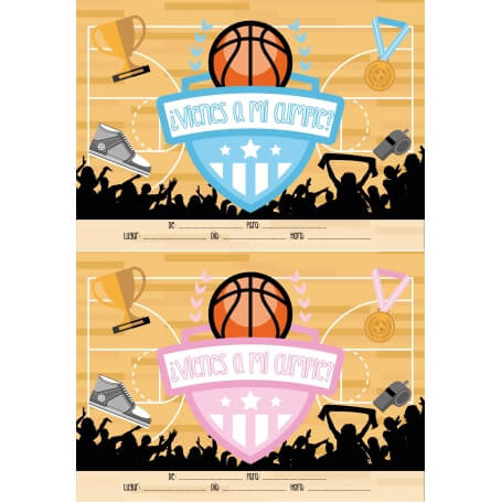 Invitation anniversaire basket-ball
