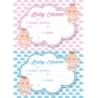 Invitation baby shower jumeaux