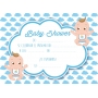Invitations de baby shower jumeaux