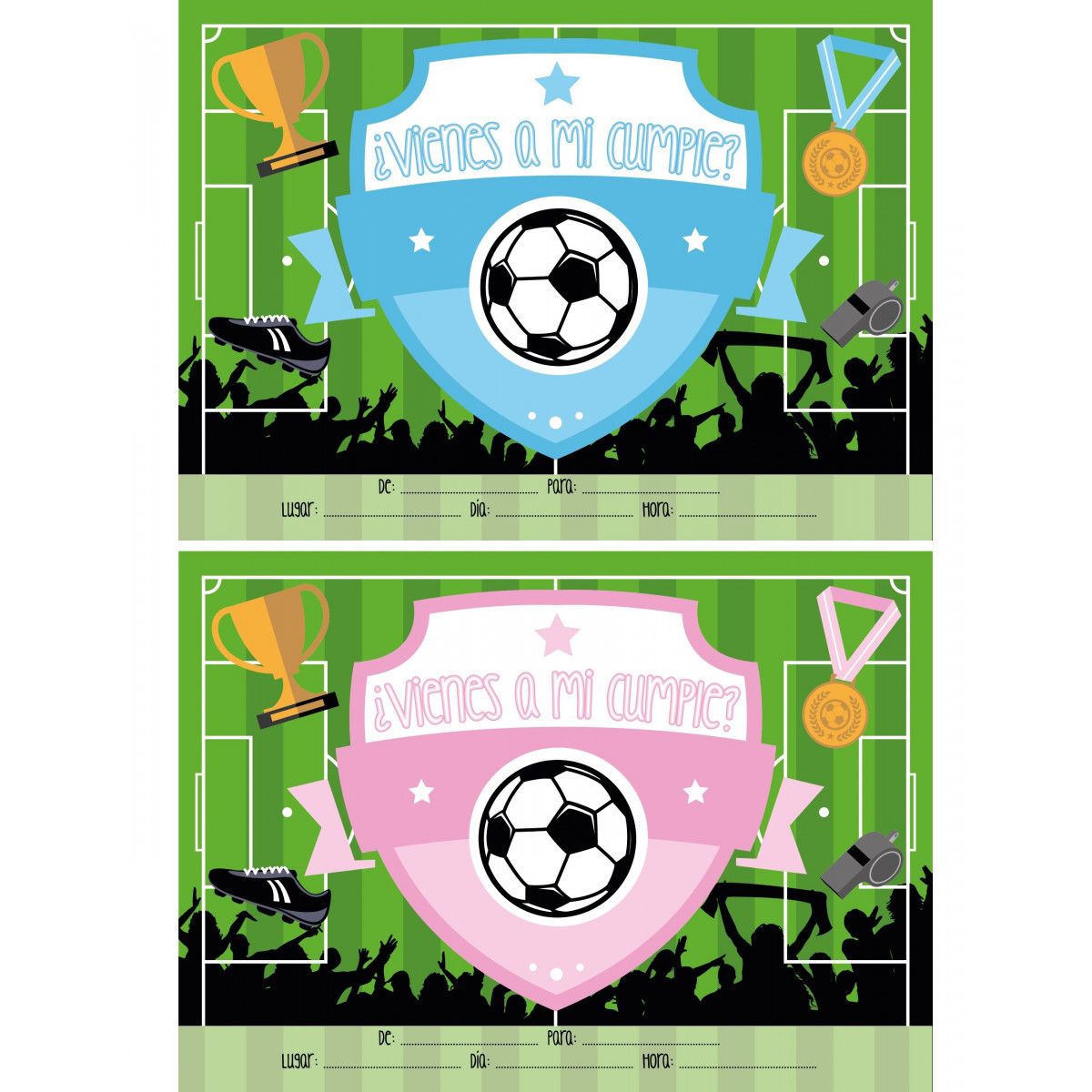 Invitations d'anniversaire de football