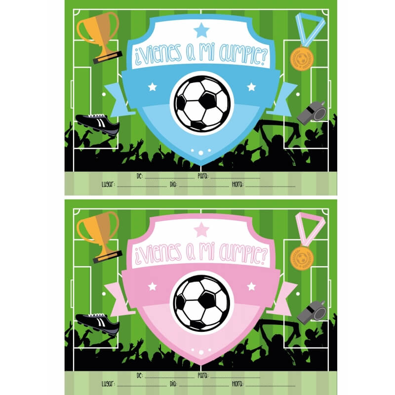 Invitation anniversaire enfant Tournoi de foot │ Planet Cards