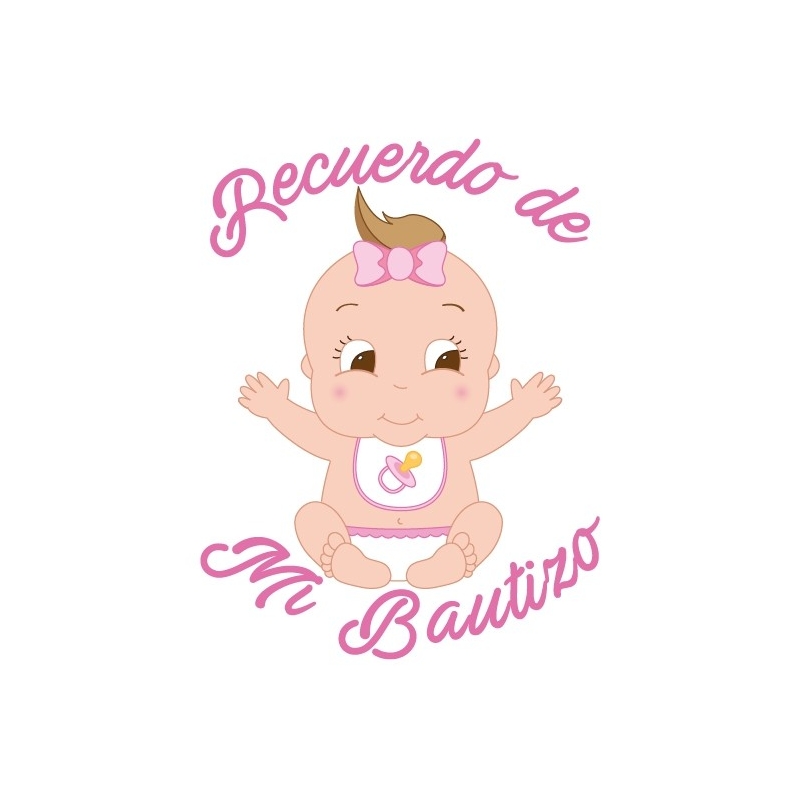 Étiquettes adhésives baptême fille avec défauts