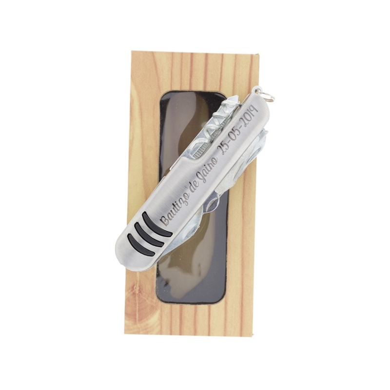 Couteau gravé pour baptême personnalisé