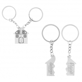 Porte-clé Maison Couples Porte cle Maison Metal Porte-clés de