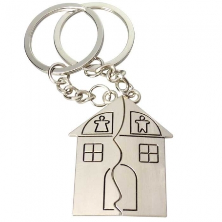 Porte-clés personnalisé maison avec contour détaché